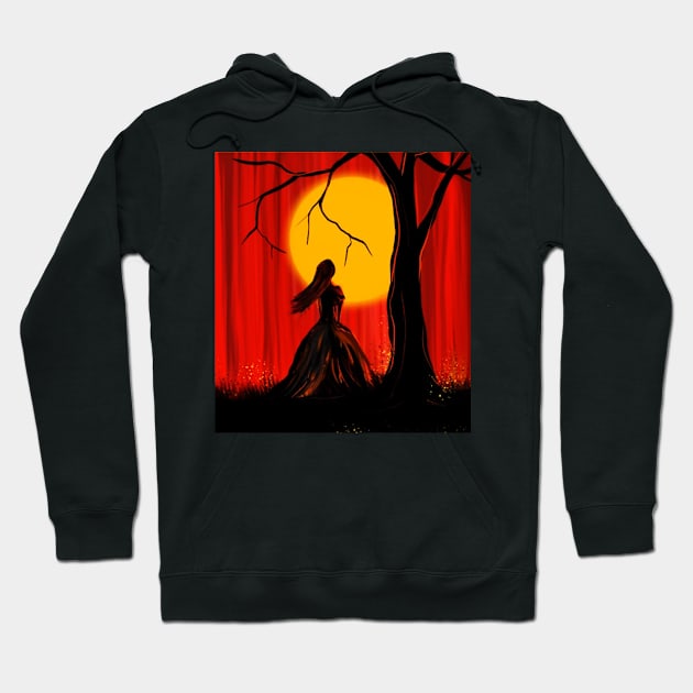 Girl with tree Hoodie by Artistry Vibes